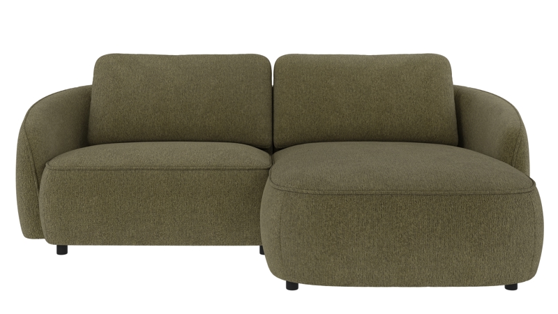 242072 b sb A Norris sofa 3-seater-chaise longue R dark green fabric Max #88 (c2).