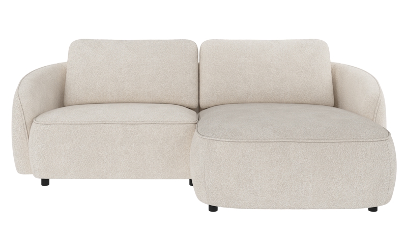 242398 b sb A Norris sofa 3-seater-chaise longue R ivory fabric Anna #20 (c3).