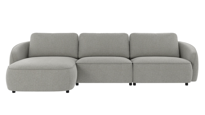 242323 b sb A Norris sofa 4-seater-chaise longue L medium grey fabric Robin #149 (c3).