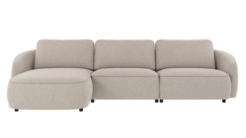 242557 b sb A Norris sofa 4-seater-chaise longue L beige fabric Oscar #124 (c3).