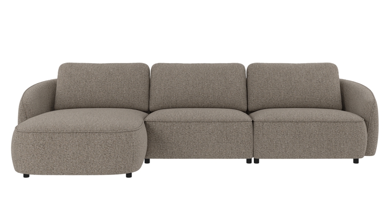 242573 b sb A Norris sofa 4-seater-chaise longue L light brown fabric Oscar #13 (c3).