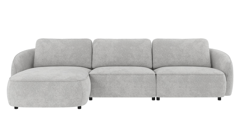 242045 b sb A Norris sofa 4-seater-chaise longue L light grey fabric Max #60 (c2).
