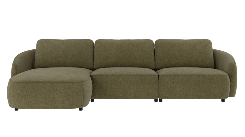 242075 b sb A Norris sofa 4-seater-chaise longue L dark green fabric Max #88 (c2).
