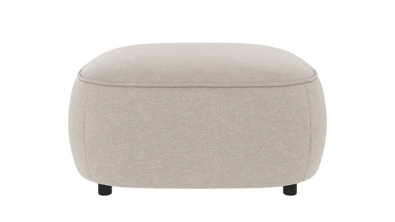 242558 b sb A Norris footstool beige fabric Oscar #124 (c3).