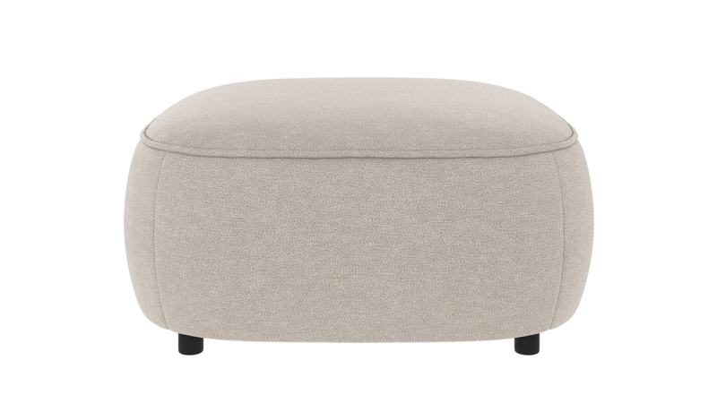 242558 b sb A Norris footstool beige fabric Oscar #124 (c3).