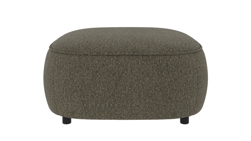 242582 b sb A Norris footstool green-brown fabric Oscar #88 (c3).