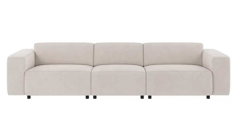 149101 b sb A Willard sofa 4-seater light beige fabric Brenda #22 (c1).