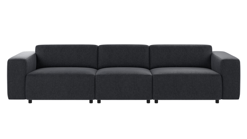 149501 b sb A Willard sofa 4-seater dark blue fabric Robin #90 (c3).