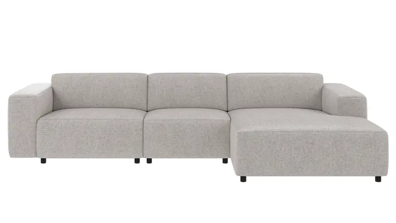 149793 b sb A Willard sofa 4-seater-chaise longue R light grey fabric Oscar #196 (c3).