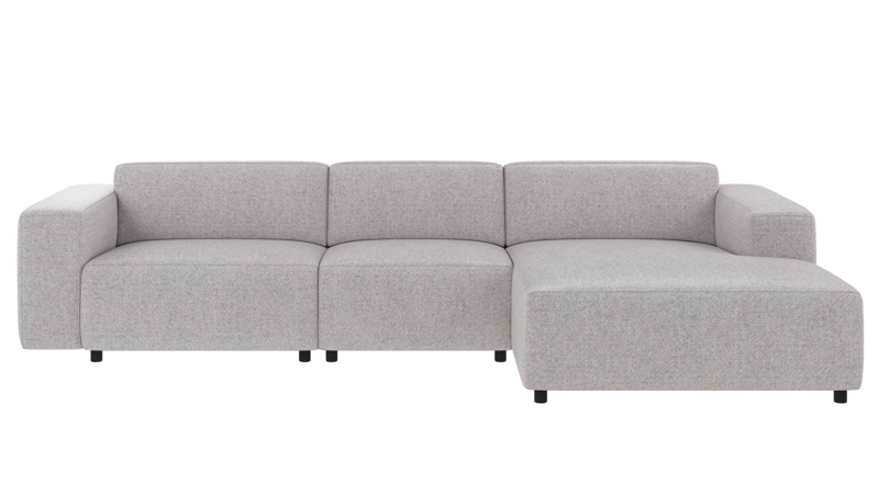 149793 b sb A Willard sofa 4-seater-chaise longue R light grey fabric Oscar #196 (c3).