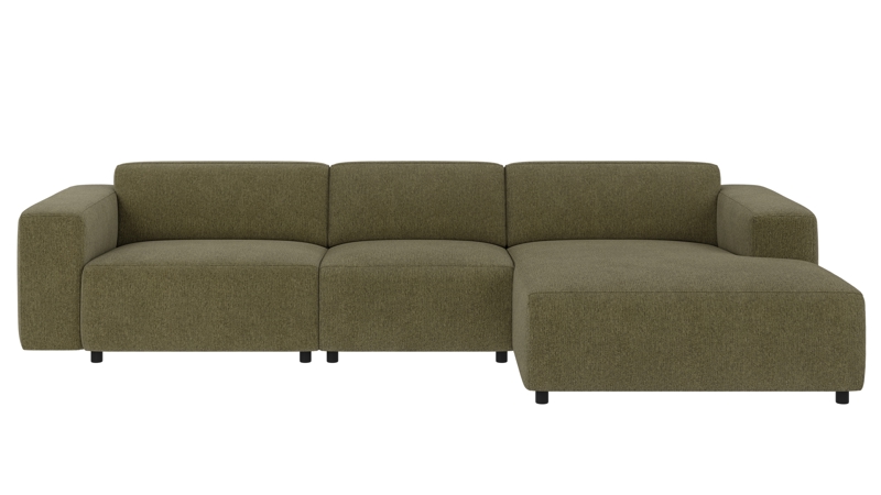 149233 b sb A Willard sofa 4-seater-chaise longue R dark green fabric Max #88 (c2).