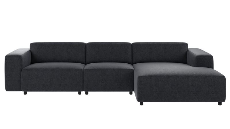 149503 b sb A Willard sofa 4-seater-chaise longue R dark blue fabric Robin #90 (c3).