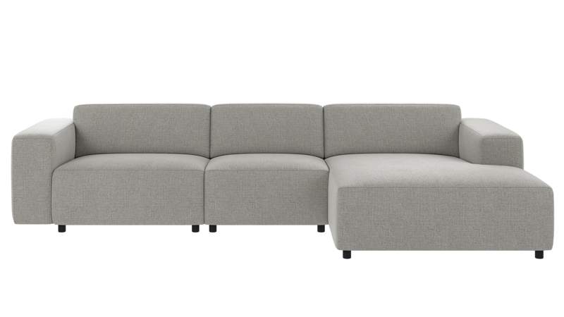 149513 b sb A Willard sofa 4-seater-chaise longue R medium grey fabric Robin #149 (c3).