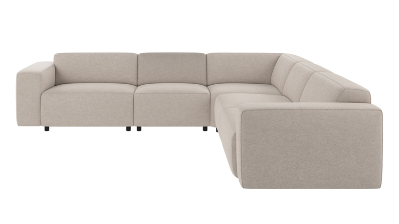 149788 b sb A Willard corner sofa 3+3-seater beige fabric Oscar #124 (c3).