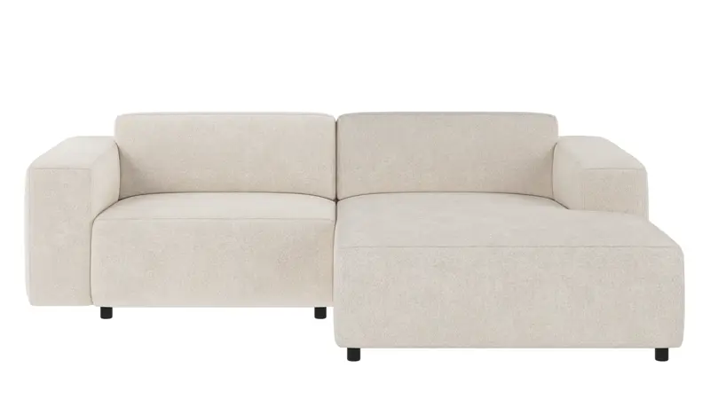 149602 b sb A Willard sofa 3-seater-chaise longue R ivory fabric Anna #20 (c3).