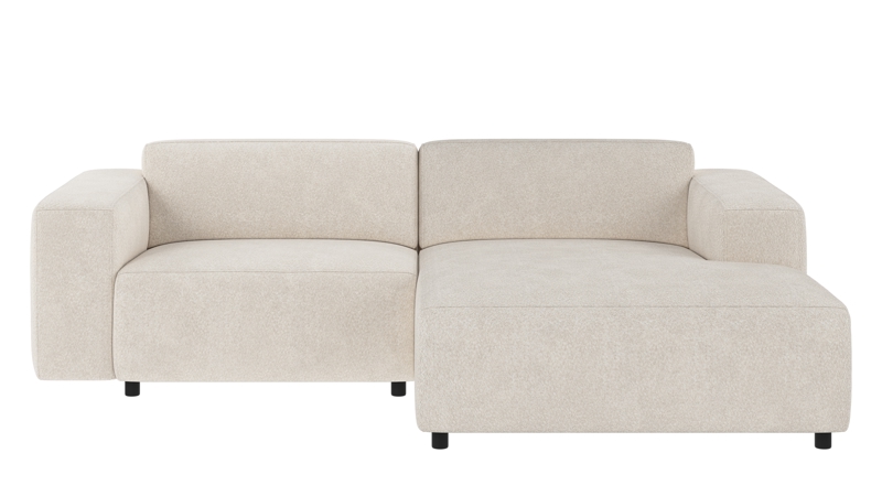 149602 b sb A Willard sofa 3-seater-chaise longue R ivory fabric Anna #20 (c3).