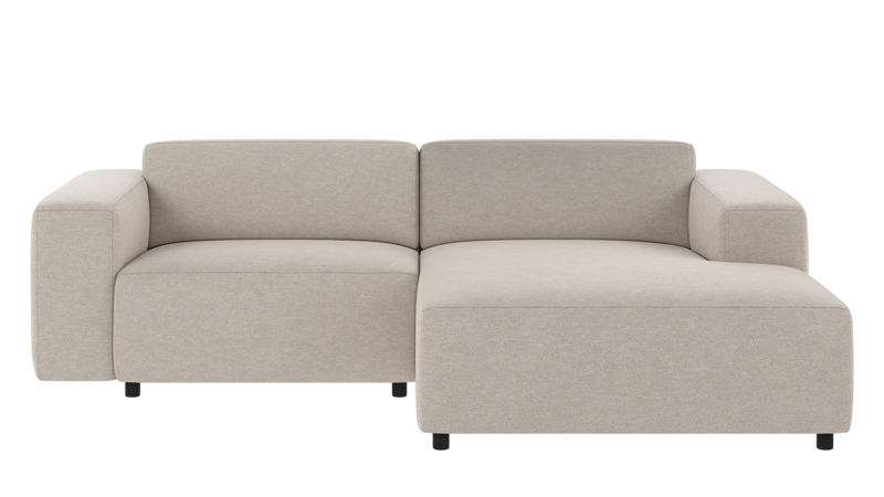 149782 b sb A Willard sofa 3-seater-chaise longue R beige fabric Oscar #124 (c3).