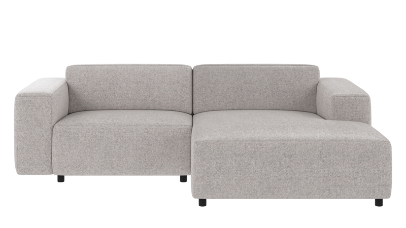 149792 b sb A Willard sofa 3-seater-chaise longue R light grey fabric Oscar #196 (c3).