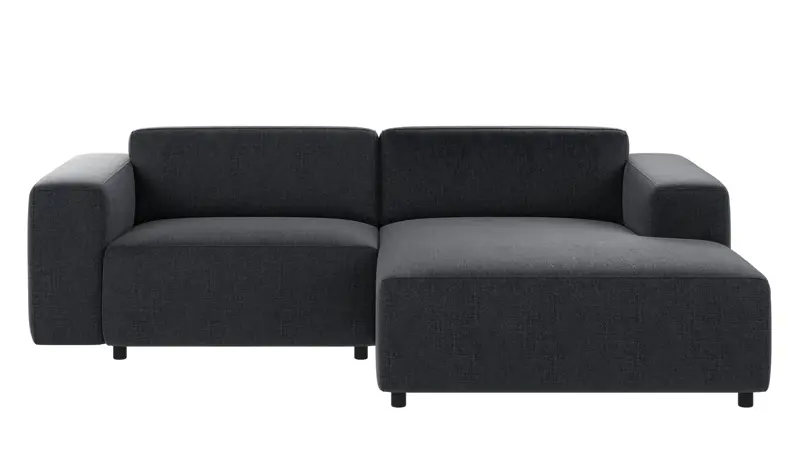 149502 b sb A Willard sofa 3-seater-chaise longue R dark blue fabric Robin #90 (c3).