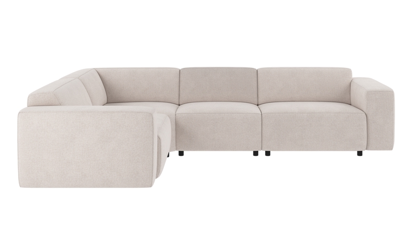 149106 b sb A Willard corner sofa 2+3-seater light beige fabric Brenda #22 (c1).