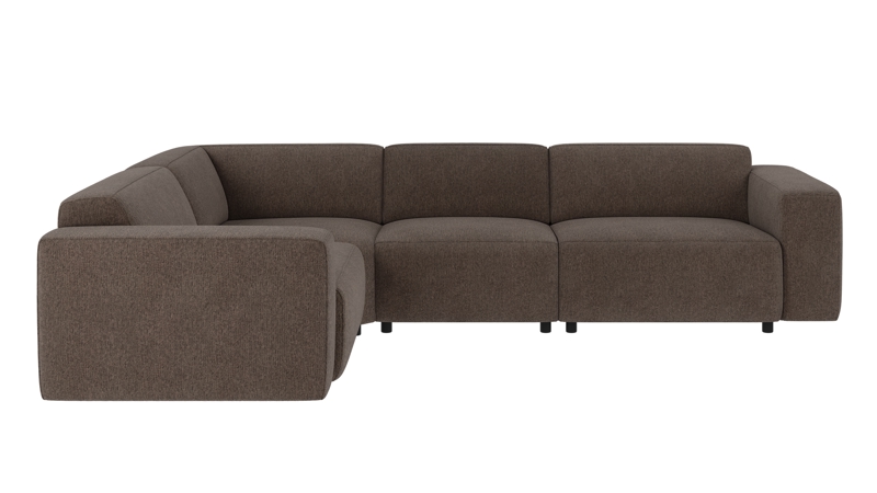 149246 b sb A Willard corner sofa 2+3-seater brown-grey fabric Max #176 (c2).