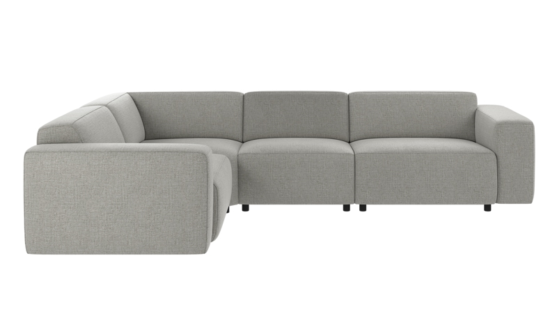 149516 b sb A Willard corner sofa 2+3-seater medium grey fabric Robin #149 (c3).