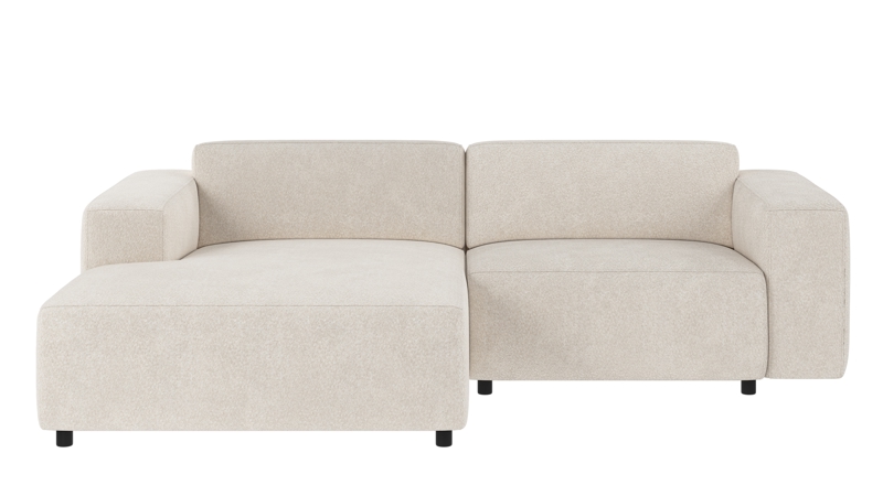 149604 b sb A Willard sofa 3-seater-chaise longue L ivory fabric Anna #20 (c3).