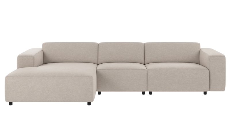 149785 b sb A Willard sofa 4-seater-chaise longue L beige fabric Oscar #124 (c3).