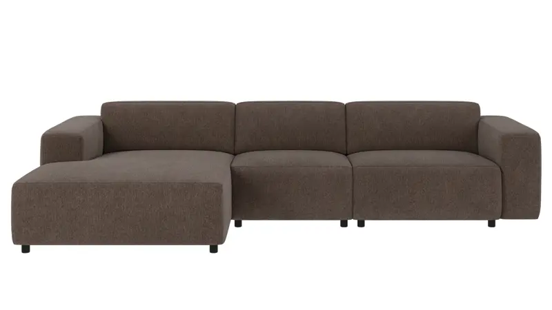 149245 b sb A Willard sofa 4-seater-chaise longue L brown-grey fabric Max #176 (c2).