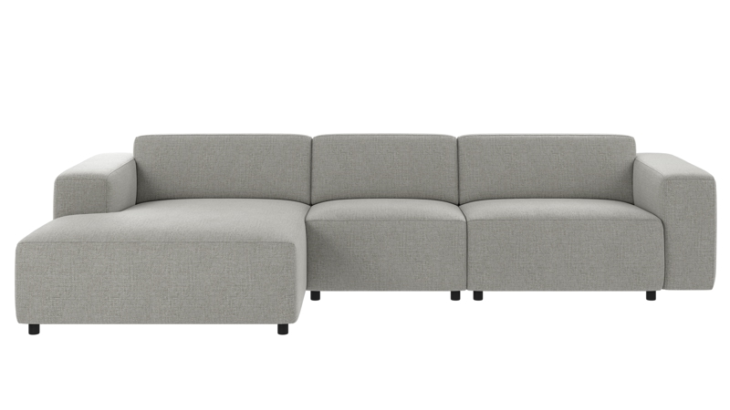 149515 b sb A Willard sofa 4-seater-chaise longue L medium grey fabric Robin #149 (c3).