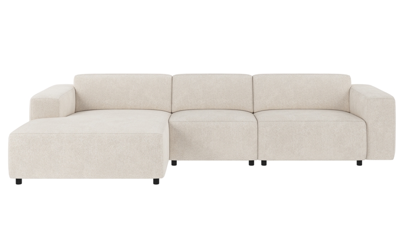 149605 b sb A Willard sofa 4-seater-chaise longue L ivory fabric Anna #20 (c3).