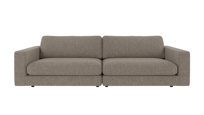 127924 b sb A Duncan sofa 3-seater light brown fabric Oscar #13 (c3).