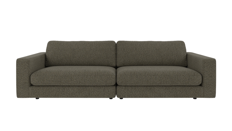 127944 b sb A Duncan sofa 3-seater green-brown fabric Oscar #88 (c3).