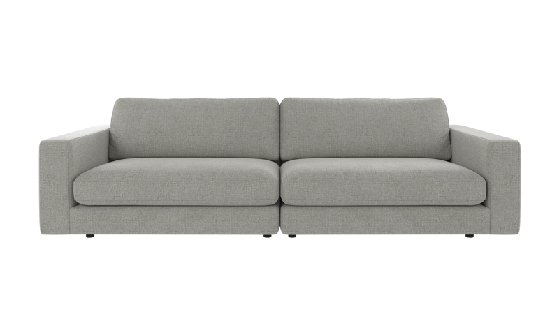 127444 b sb A Duncan sofa 3-seater medium grey fabric Robin #149 (c3).
