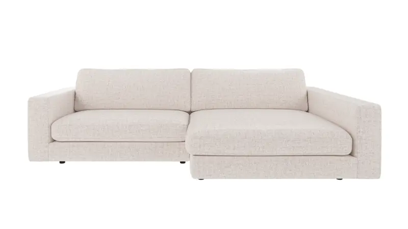 127866 b sb A Duncan sofa 3-seater-chaise longue R light beige fabric Oscar #1 (c3).