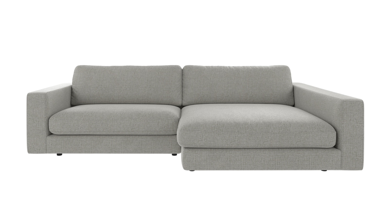 127446 b sb A Duncan sofa 3-seater-chaise longue R medium grey fabric Robin #149 (c3).