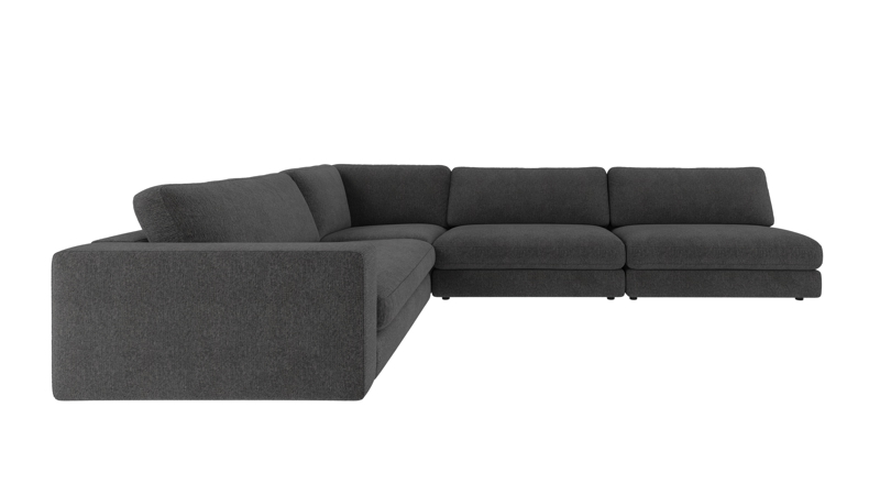 127034 b sb A Duncan corner sofa 2+3-seater open R dark grey fabric Max #169 (c2).
