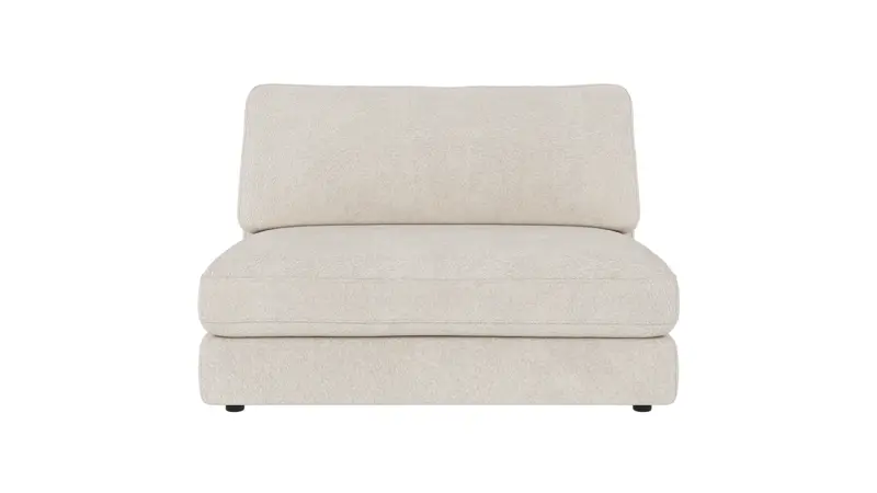 127581 b sb A Duncan 1,5 seat Middle sofa chair ivory fabric Anna #20 (c3).