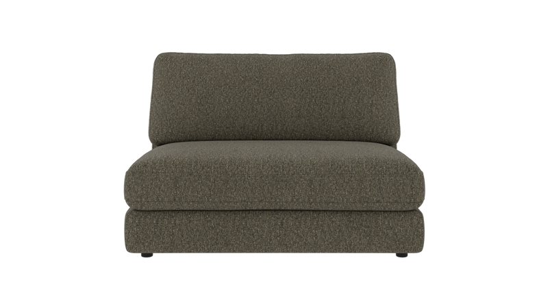 127941 b sb A Duncan 1,5 seat Middle sofa chair green-brown fabric Oscar #88 (c3).