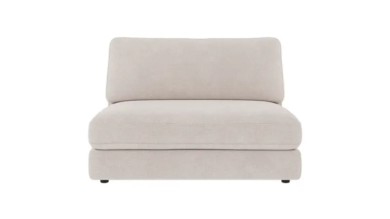 126831 b sb A Duncan 1,5 seat Middle sofa chair light beige fabric Brenda #22 (c1).