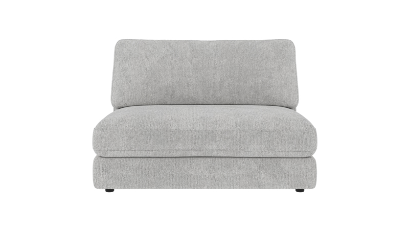 126921 b sb A Duncan 1,5 seat Middle sofa chair light grey fabric Max #60 (c2).