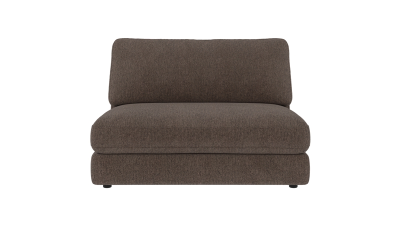 127001 b sb A Duncan 1,5 seat Middle sofa chair brown-grey fabric Max #176 (c2).