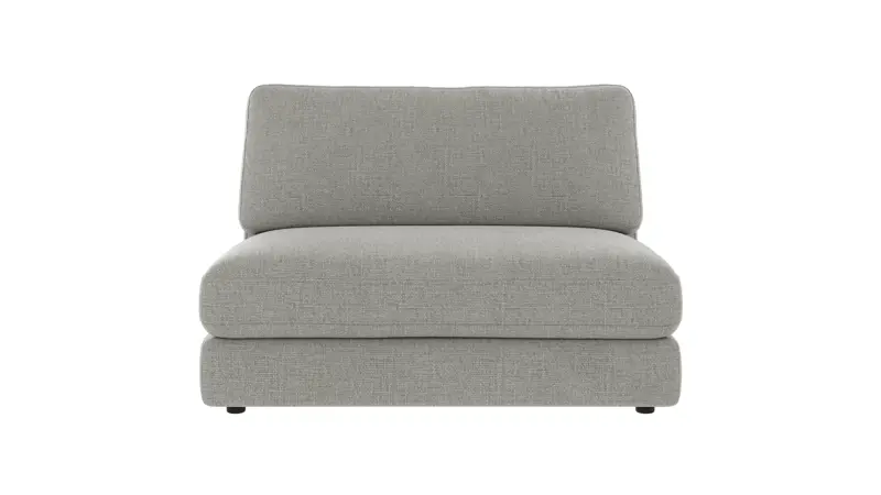 127441 b sb A Duncan 1,5 seat Middle sofa chair medium grey fabric Robin #149 (c3).