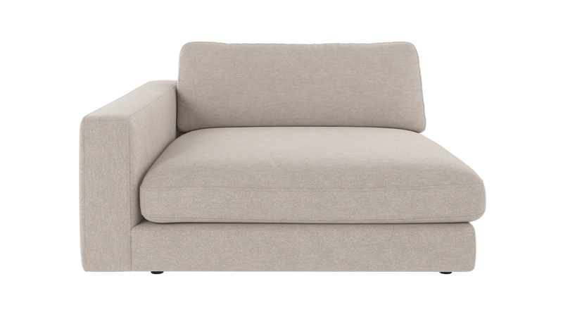 127882 b sb A Duncan 1,5 seater chaise longue L beige fabric Oscar #124 (c3).