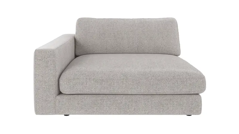 127902 b sb A Duncan 1,5 seater chaise longue L light grey fabric Oscar #196 (c3).