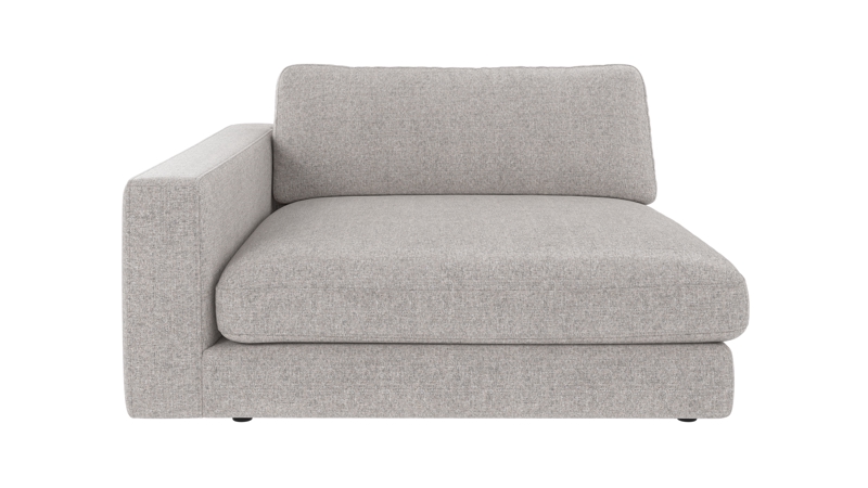 127902 b sb A Duncan 1,5 seater chaise longue L light grey fabric Oscar #196 (c3).