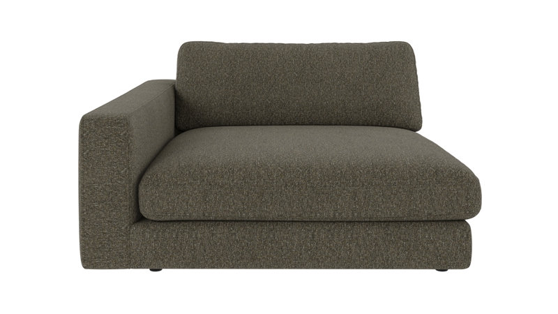 127942 b sb A Duncan 1,5 seater chaise longue L green-brown fabric Oscar #88 (c3).