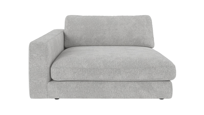 126922 b sb A Duncan 1,5 seater chaise longue L light grey fabric Max #60 (c2).