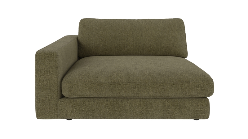 126982 b sb A Duncan 1,5 seater chaise longue L dark green fabric Max #88 (c2).
