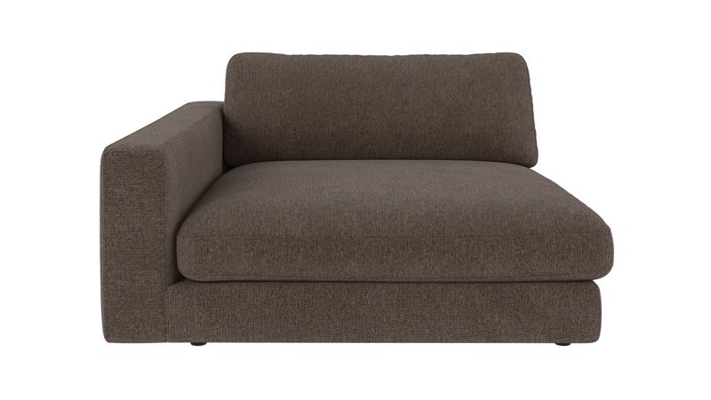 127002 b sb A Duncan 1,5 seater chaise longue L brown-grey fabric Max #176 (c2).